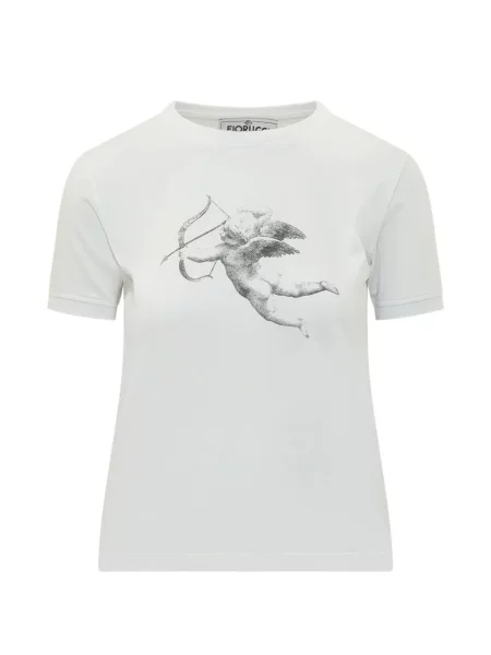 Tricou Fiorucci cu imagine alb