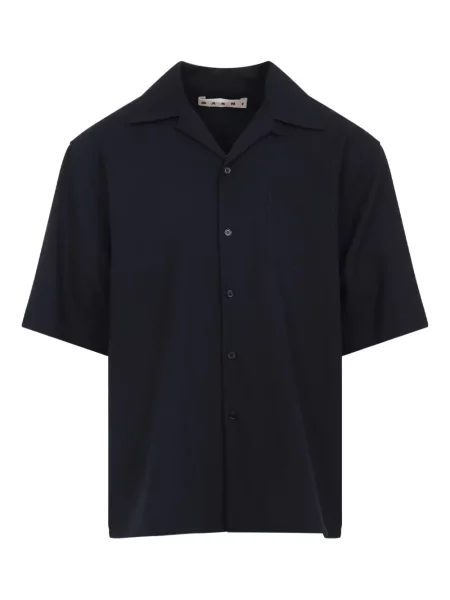 Vlněná košile Marni černá