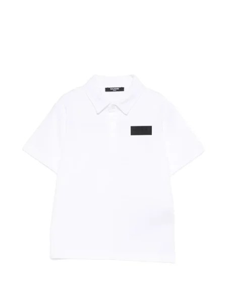 Koszulka polo dziecięca Balmain biała