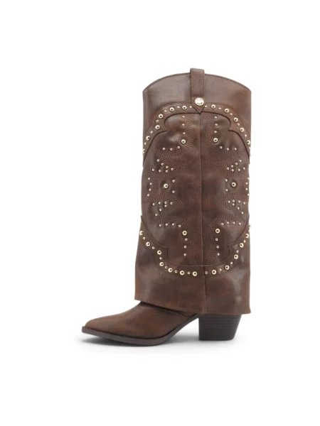 Botki Steve Madden skórzane brązowe