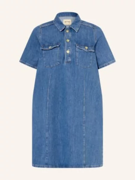 Mos Mosh Sukienka Jeansowa Mmbiba blau niebieska