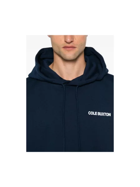 Bluza z kapturem Cole Buxton z kapturem niebieska