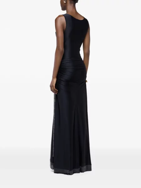 Rochie maxi Rabanne plasă negru
