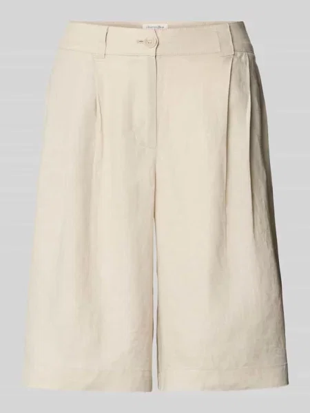 Bermudy z wpuszczanymi w stylu francuskim Christian Berg Woman beżowe