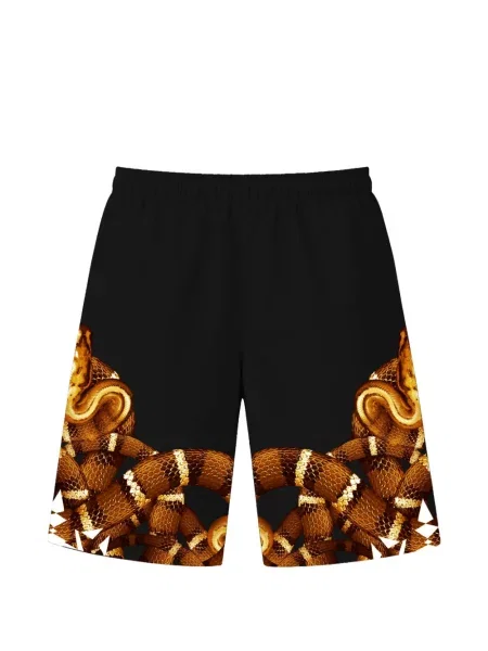 Pantaloni scurți County Of Milan cu imagine cu model piele de șarpe negru