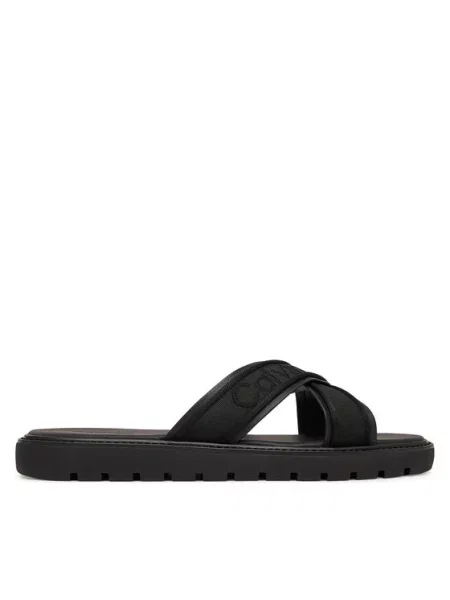 Calvin Klein Klapki Sq Molded Sandal Xcross Wb czarny