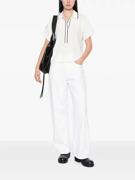 Tricou polo Emporio Armani alb