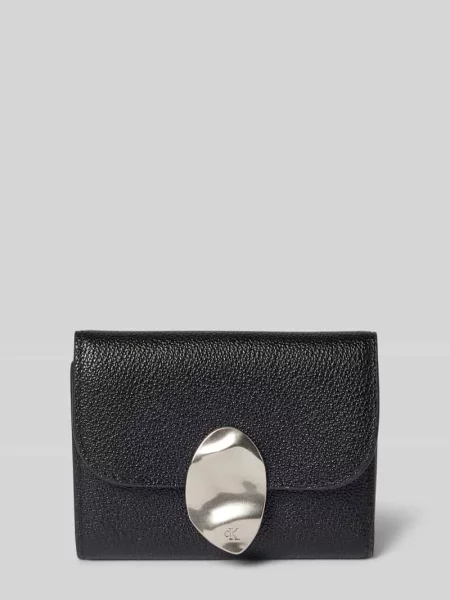 Calvin Klein etui na karty skórzane czarny