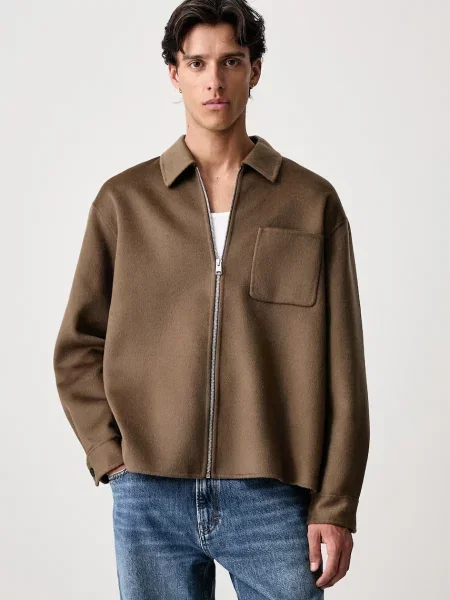 Frame DOUBLE FACE ZIP SHIRT JACKET jachetă din lână pentru bărbați