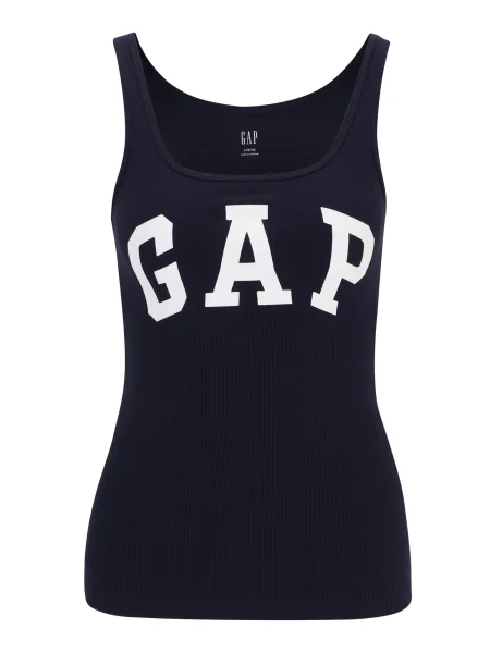 Gap Petite Top bleumarin alb