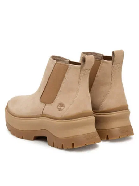 Členková obuv s elastickým prvkom Timberland Roxie Lane Mid béžová