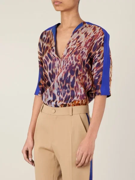 Bluză Bouchra Jarrar cu imagine cu imprimeu animal print