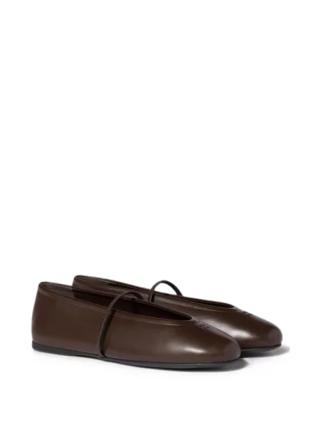 Balerini Miu Miu din piele maro