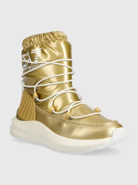 Дутики Ea7 Emporio Armani золотые