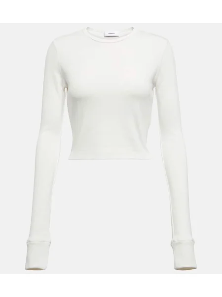 Cropp top Wardrobe.nyc din jerseu alb