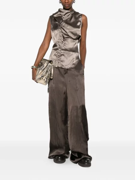 Pantaloni Rick Owens evazate maro