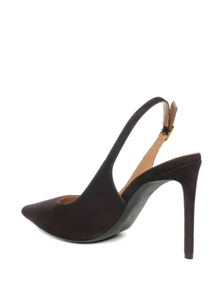 Pantofi cu toc Ginissima slingback maro