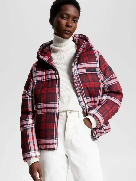 Картатий пуховик Tommy Hilfiger