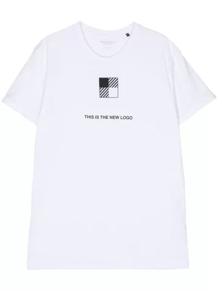 Tricou Woolrich cu imagine alb