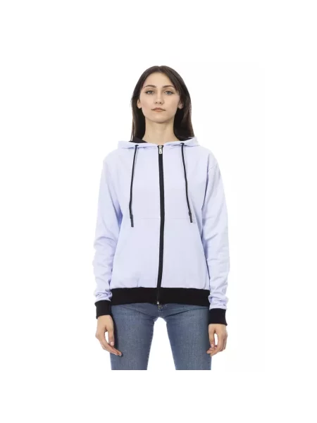 Sweter Baldinini z kapturem fioletowy