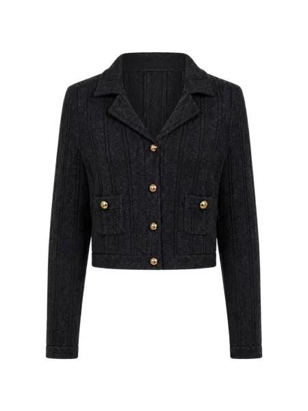 Cardigan Hevron tricotate negru