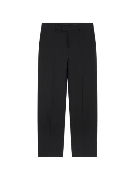 Lung pantaloni Dries Van Noten de lână negru