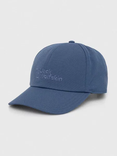 Шапка с козирка Jack Wolfskin с апликация тъмносиньо