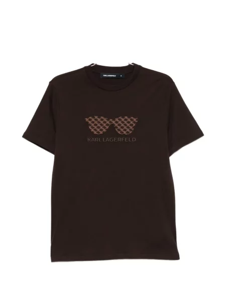 Grafic tricou Karl Lagerfeld maro