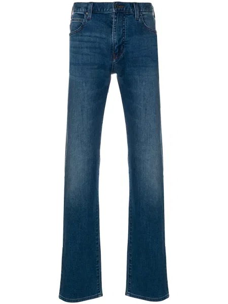Blugi drepți Emporio Armani albastru