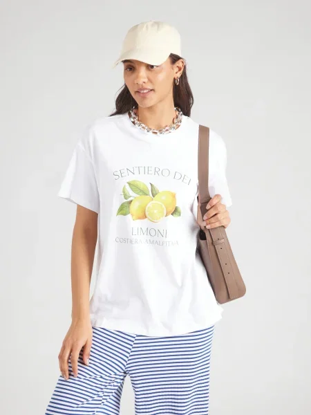 Pieces Marškinėliai Thea Standard Fit balta