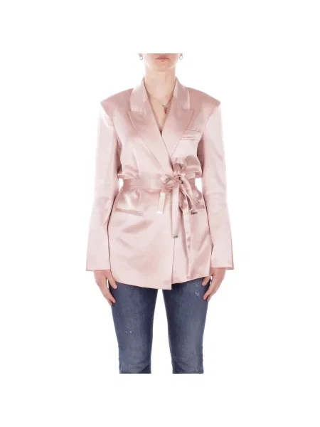 Sacou Pinko din satin roz