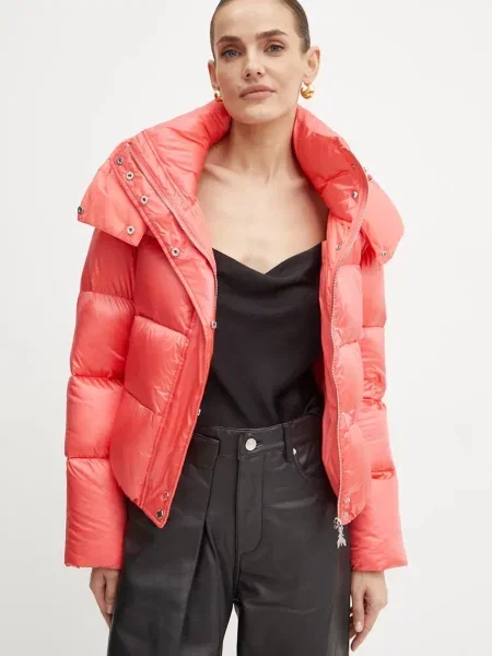 Patrizia Pepe kurtka puchowa zimowa pomarańczowy