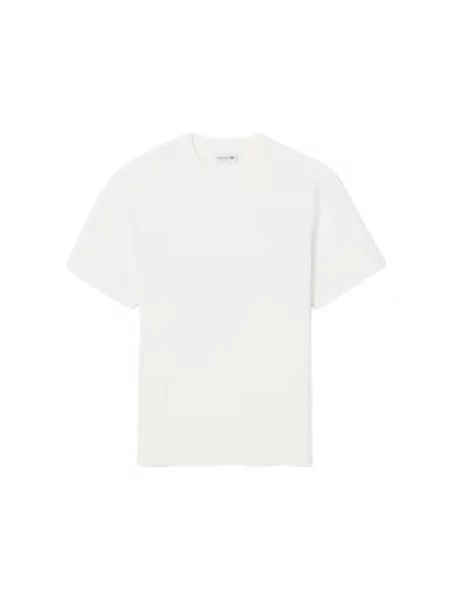 T-shirt o kroju regular fit z czystej bawełny Lacoste biała