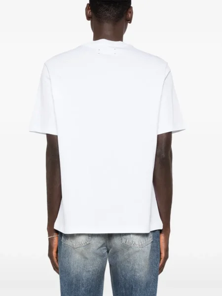 Tricou Amiri cu decolteu rotund scurt alb
