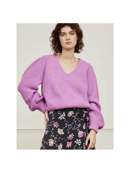Dzianinowy sweter Fabienne Chapot fioletowy