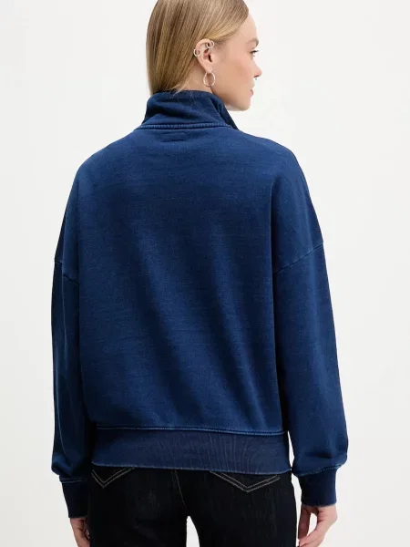 Guess Jeans melegítőfelső sötétkék sima kék