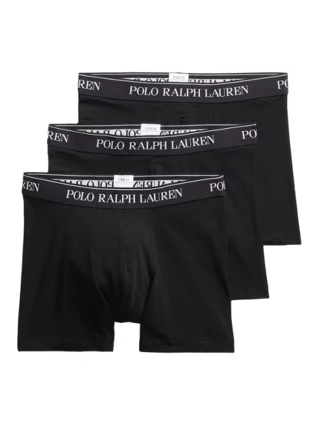 Obcisłe bokserki z mieszanki bawełny w zestawie 3 szt. Polo Ralph Lauren czarne