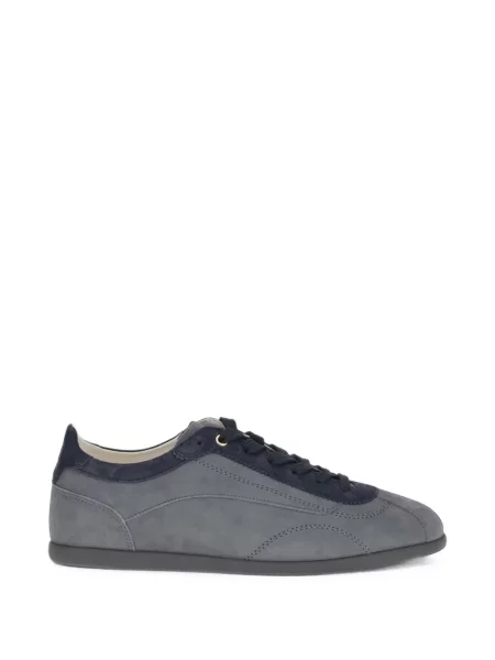 Sneakerși Brunello Cucinelli cu șireturi din piele de căprioară gri