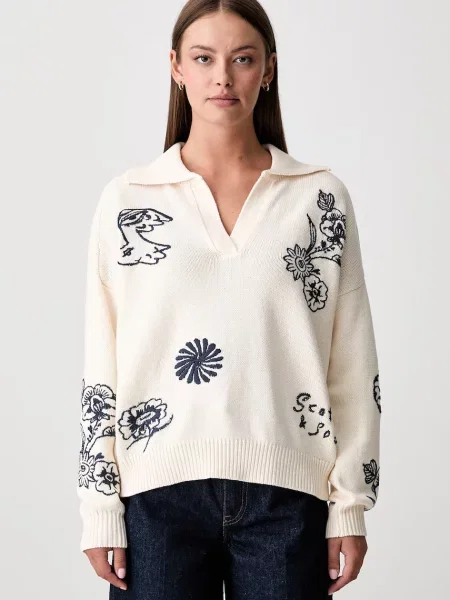 Scotch & Soda sveter dámsky s bavlnou béžová