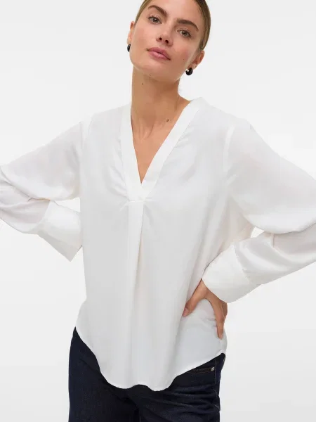 VERO MODA Blúz VMELENOR' fehér