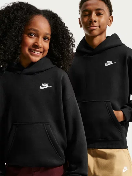 Nike кофта з капюшоном дитяча з бавовною Sportswear Club Fleece
