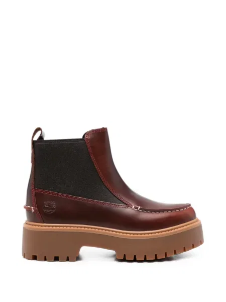 Botine Timberland din piele cu platformă roșu