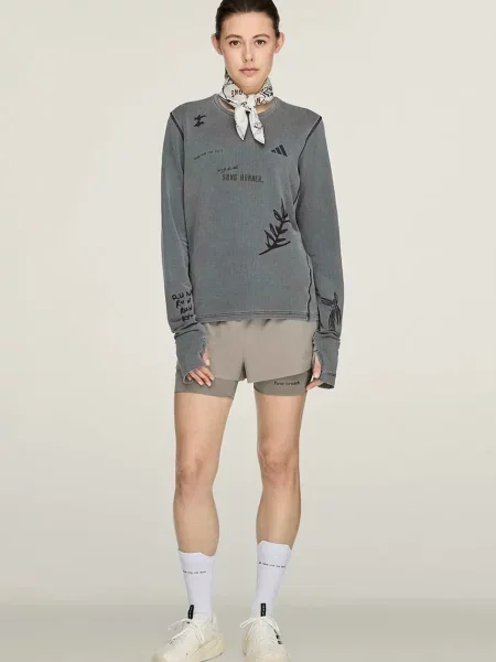 Adidas Originals longsleeve z lyocellem Adidas Running x Song For The Mute szara