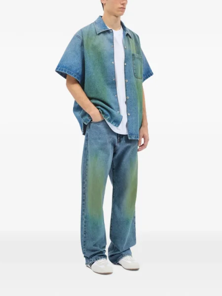 Džíny Msgm s autogramem modré