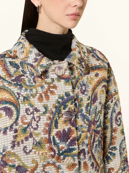 Sem Per Lei Płaszcz Żakardowy weiss fioletowy