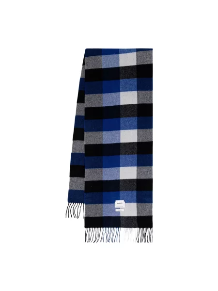 Ader Error szalik wełniany MUFFLER wzorzysty niebieski
