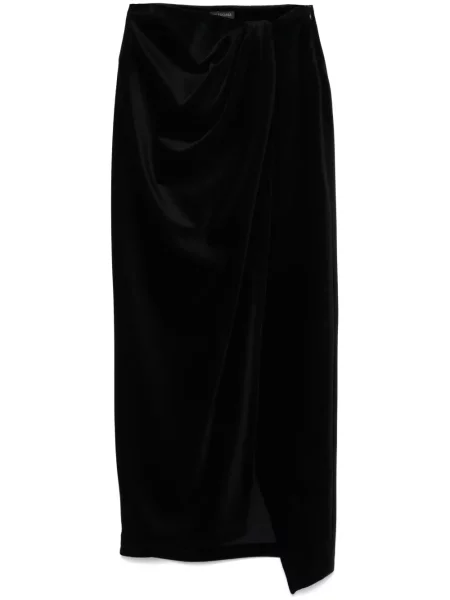 Fustă midi Balenciaga de catifea negru