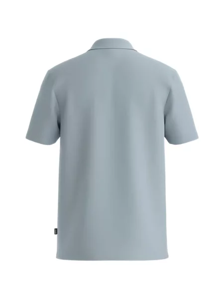 Tricou polo Boss tricotate albastru
