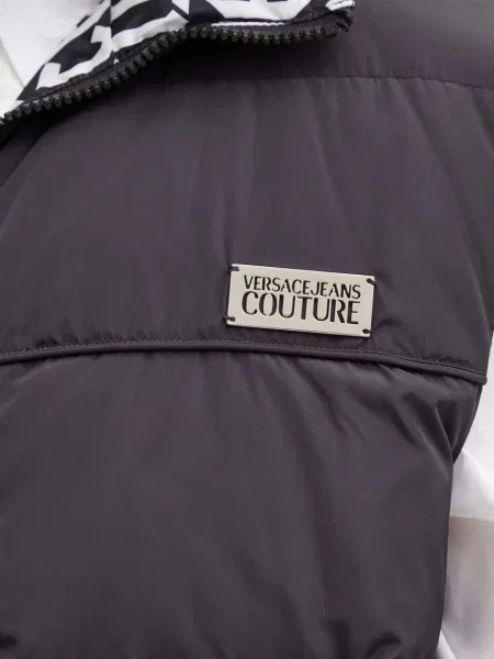 Versace Jeans Couture Пухен елек с две лица черно