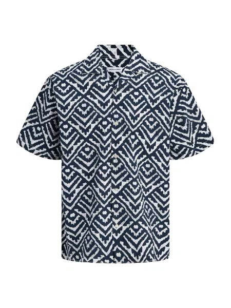 Jack & Jones Plus Srajca JJMILO nočno modra bela